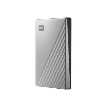 WD My Passport Ultra for Mac WDBKYJ0020BSL - Cietais disks - šifrēts - 2 TB - ārējais (pārnēsājams) - USB 3.0 (USB-C savienotājs) - 256 bitu AES - Sudraba