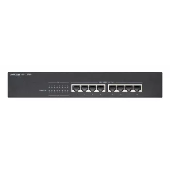 Lancom GS-1208P, Nepārvaldāms, Gigabit Ethernet (10/100/1000), Power over Ethernet (PoE), Uzstādāms statīvā, 1U