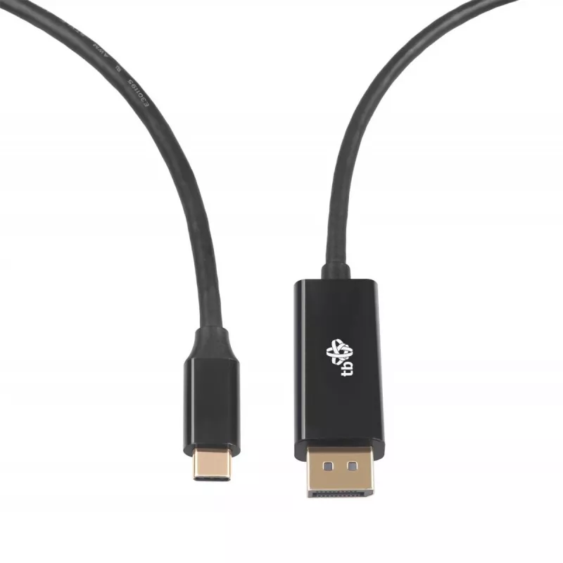 USB-C uz DisplayPort kabelis TB AKTBXVDUSBCDP2B 2 m — melns