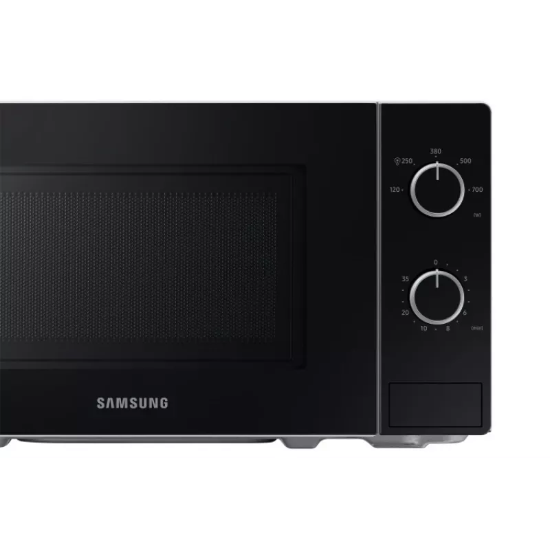 Solo mikroviļņu krāsns Samsung MS20A3010AH, galda novietojums, 20 L ietilpība, 700 W, rotējoša vadība, melna