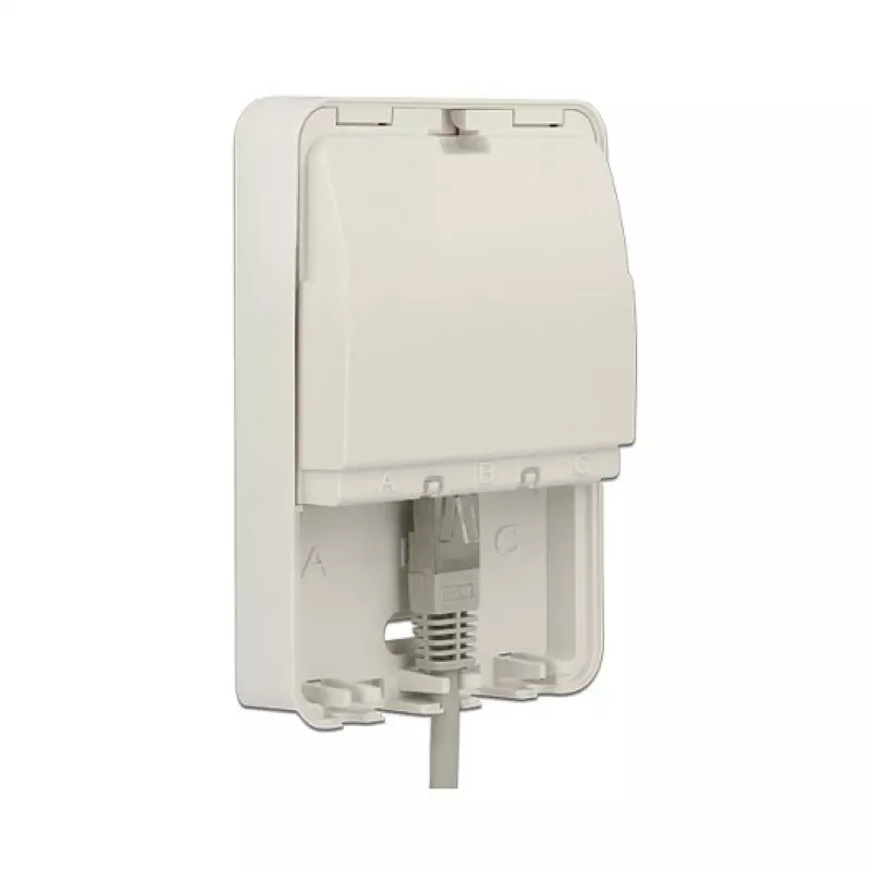 Ārējā kārba DELOCK 86262 pie sienas stiprināma sadales kārba, 82×120×31 mm, balta