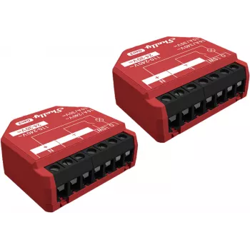 Smart switch Shelly SHELLY_1PM_GEN3_2ER — bezvadu 110–240V, 1,2W patēriņš, max 240V, plastmasas korpuss, 42×16×37 mm, 2 gab. iepakojumā