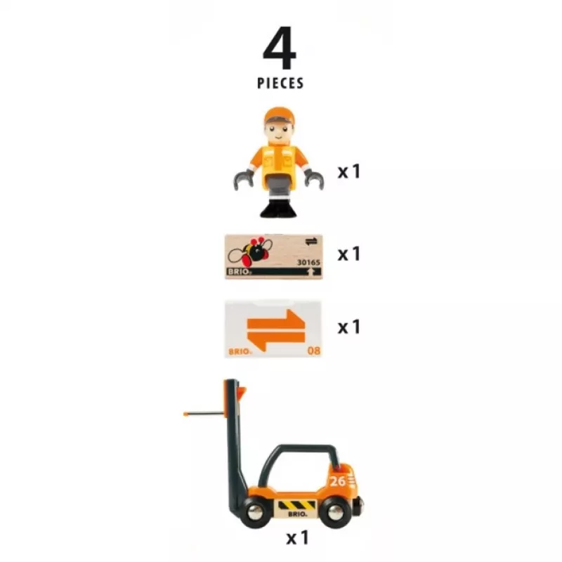 Rotaļu transportlīdzeklis un sliežu piederums Ravensburger BRIO 33573 — 4 gab. daudzkrāsains komplekts, ieteicamais vecums no 0,3 gadiem
