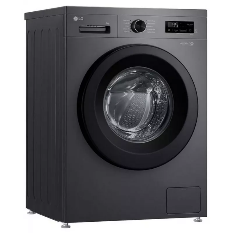 LG veļas mašīna | F4X1009NMB | Energoefektivitātes klase A | Priekšējā ielāde | Mazgāšanas ietilpība 9 kg | 1400 apgr./min | Dziļums 55 cm | Platums 60 cm | Displejs | LED | Tvaika funkcija | Tiešā piedziņa