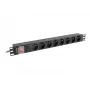 Jaudas sadales bloks Lanberg PDU-08E-0200-BK