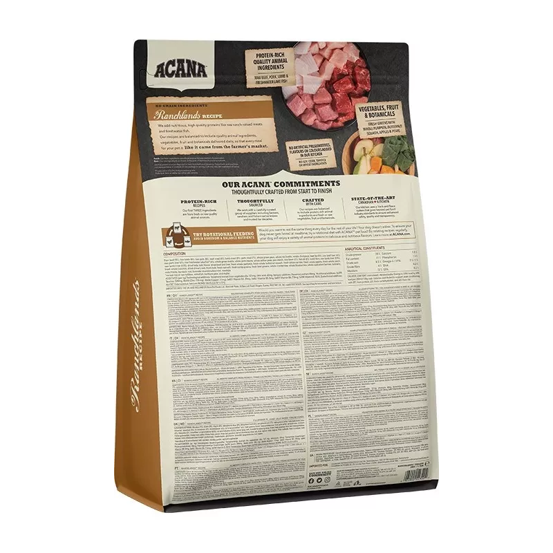 ACANA Highest Protein Ranchlands Dog - sausā suņu barība - 2 kg