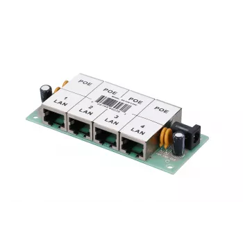 PoE injektors Extralink 4-portu 4x 100Mb/s RJ45, Fast Ethernet, 48 V, bez korpusa
