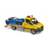 Vilkšanas auto BRUDER 02675 dzeltens ABS no 4+ gadu vecuma