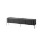 TV skapis cama meble VERA 190x40x50 cm — matēti melna virsma un rāmis