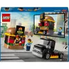 LEGO City Burger Van Pārtikas Kravas Auto Rotaļlieta 5+ Gadiem Zēniem un Meitenēm Transportlīdzekļa Būvēšanas Rotaļlietas Virtuves Komplekts ar Pārdevēja Minifigūru un Piederumiem