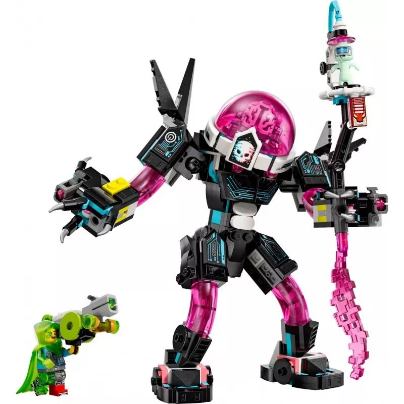 Konstruktoru rotaļlieta LEGO 71495 Mateo vs. Cyberbrain Mech — spēļu komplekts ar minifigūrām un būvējamu mehānisko robotu