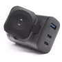 RealPower 450476 mobilās ierīces lādētājs Ārējam akumulatoram, viedpulksteņiem, planšetdatoriem Melns Maiņstrāva Bezvadu uzlāde Ātrā uzlāde Iekštelpās