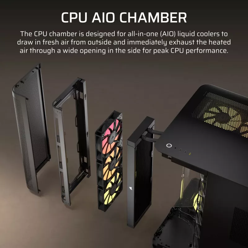 PC korpuss Corsair AIR 5400 RS-R ARGB Midi Tower Melns