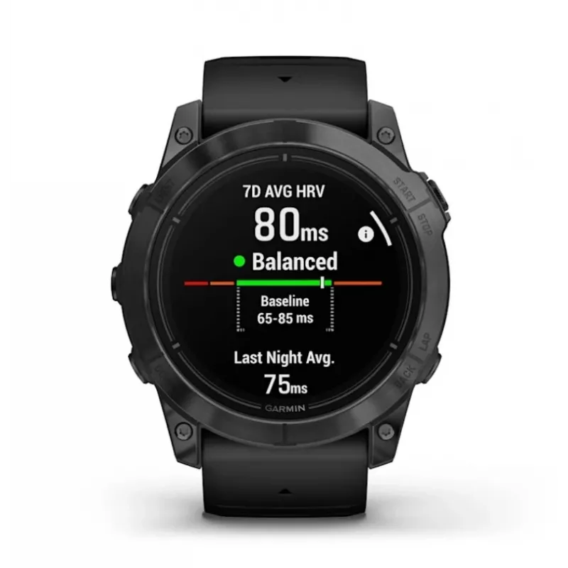 Viedpulkstenis GARMIN epix Pro (Gen 2) — 1,4 collu AMOLED 454×454, 32 GB, GPS, Wi‑Fi, Bluetooth, 51 mm korpuss, 98 g, melns silikons