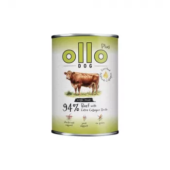 Ollo Plus Kolagen Beef 400g suņu barības kanna