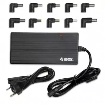 strāvas adapteris IBOX IUZ90WA 90 W, ieeja 100–240 V, izeja 4,5 A, regulējams spriegums, iekštelpām, melns