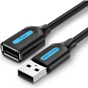 USB 2.0 pagarinātājs Vention CBIBG 1,5 m — melns