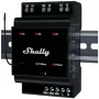 Viedais relejs Shelly Wave PRO 3 — melns, plastmasas korpuss, 110–240 V AC, 50–60 Hz, 0,3 W, 53×59×96 mm