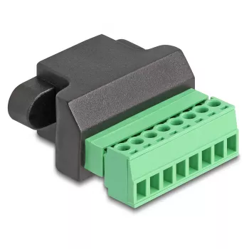 DeLOCK RJ45 spraudnis uz spaiļu bloka adapteris 2 kontaktu 66589 Melns Zaļš