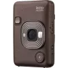 Tūlītējās drukas kamera Fujifilm Instax mini LiPlay — 1/5 collas 2560×1920 CMOS, drukā 86×54 mm, 2,7 collu TFT, bronzas krāsā
