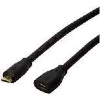 Logilink - USB pagarinātāja kabelis - Micro-USB Type B (M) uz Micro-USB Type B (W) - USB 2.0 - 3 m - Melns (CU0124)