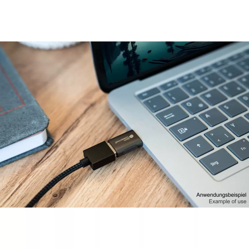 Good Connections adapteris USB 3.2 Gen.1 3.0 spraudnis C uz USB-A ligzdu cinkota metāla korpusā (USB-AD302)