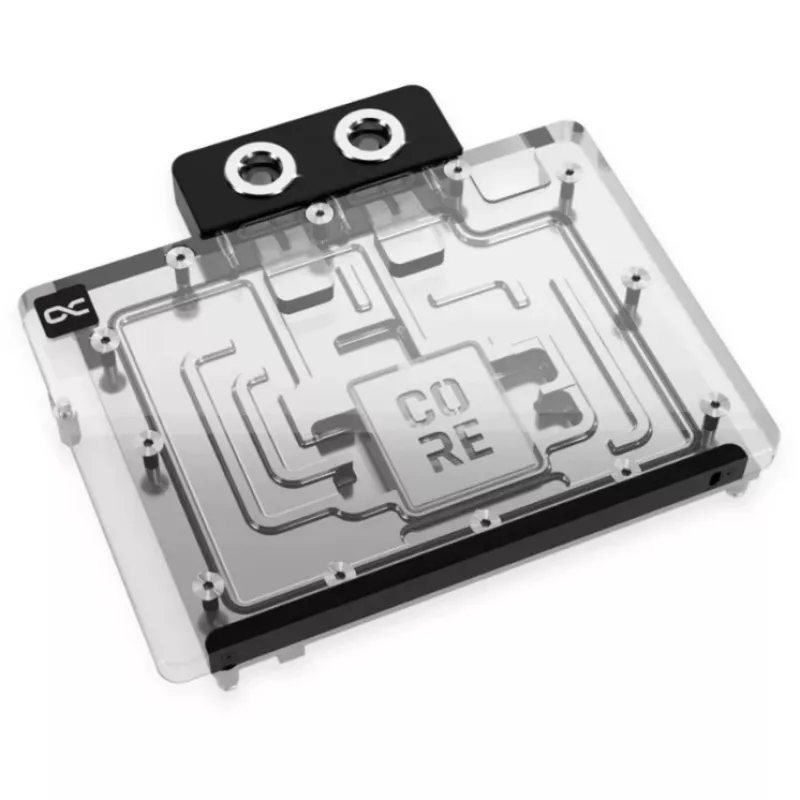 Backplate Alphacool 10260 Aluminium Chrome Copper Melns 154mm