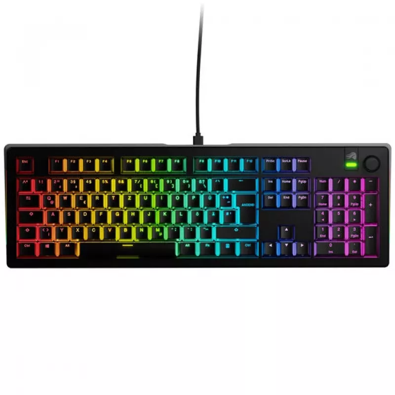 Mehāniskā spēļu tastatūra GLORIOUS GMMK 3 100% iepriekš salikta ISO (DE) ar Fox slēdžiem, melna