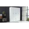 Topeshop ROMANA 160 BIEL KPLB bedroom wardrobe/closet 11 shelves 4 durvis(s) balts