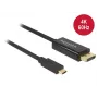 DeLOCK 85256 video kabeļa adapteris 2 m USB Type-C DisplayPort Melns