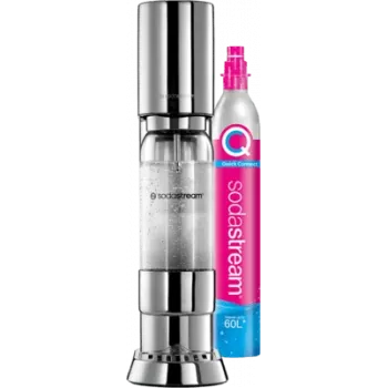 Sodas automāts SodaStream Ensō nerūsējošais tērauds sudraba krāsā, platums 114 mm, dziļums 226 mm, augstums 422 mm