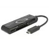 DeLOCK USB2.0 karšu lasītājs USB Type-C vīrišķais 5 sloti - Karšu lasītājs - Visu vienā (Multi-Format) - USB-C (91739)