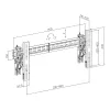 SBOX LVW02-48T fiksēts televizora sienas stiprinājums 37–70 collu ekrāniem, maks. 70 kg, VESA līdz 800×400