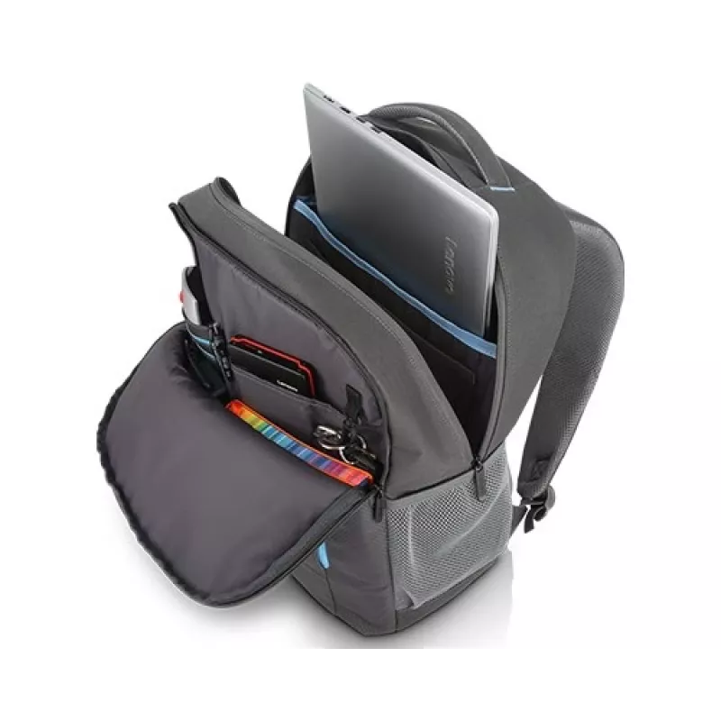 Mugursoma Lenovo B515 39,6 cm (15,6 collas) — poliesters, melna/pelēka, 440×325×120 mm, 700 g