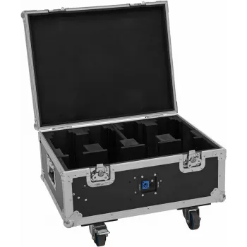 Flightcase Roadinger 31005247 4× AKKU MBT-3 ar riteņiem un integrētu lādēšanas funkciju