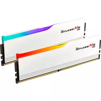 DIMM 64 GB DDR5-5200 (2x 32 GB) Dual-Kit, atmiņa balta, F5-5200J4040A32GX2-RM5RW, Ripjaws M5 RGB, INTEL XMP