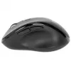 Manhattan Ergonomic Wireless pele, Right Handed, Adjustable 800/1200/1600dpi, 2.4Ghz (up to 10m), Six Button with Scroll Wheel, Combo USB=A and USB-C receiver, Melns, AA baterija (included), Three Year Warranty