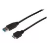 ASSMANN SuperSpeed USB 3.0 kabelis, USB A spraudnis uz Micro USB B spraudni, Cu AWG 28, 2x ekranēts, gar. 1,0 m (AK-300116-010-S)