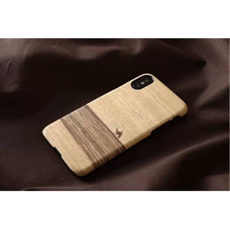 Telefona maciņš MAN&WOOD iPhone X/XS — terra Melns, aizsargājošs aizmugurējais vāciņš