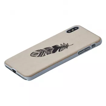 Viedtālruņa maciņš no koka — Indian balta iPhone XS Max