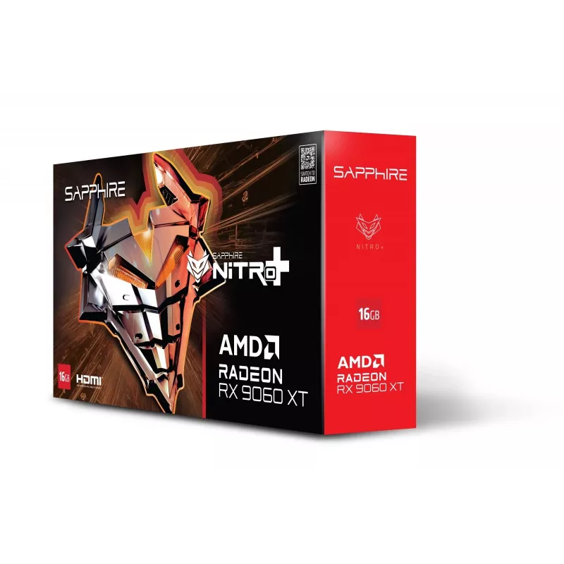 Grafikas karte Sapphire NITRO+ Radeon RX 9060 XT — 8 GB GDDR6, 128 bitu, PCIe x16 5.0