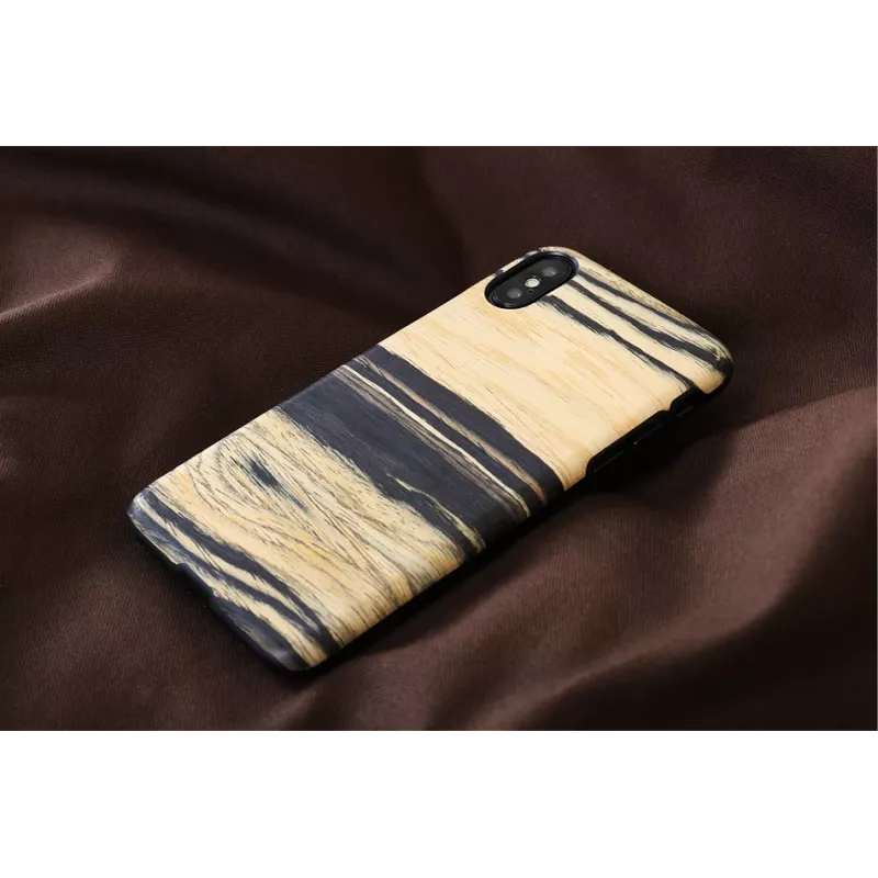 man and wood viedtālruņa maciņš iPhone X/XS — baltais melnkoks, melns
