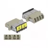 Optiskās šķiedras savienotājs DeLOCK 86904 LC Quad sievišķais-uz LC Quad sievišķais daudzmodu, bēšs