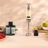 Rokas blenderis CECOTEC Power Mixer Retrodzeltena 1200MAX Cream&Crush, 1200 W, vairāki ātrumi, mīklas āķi un putotāji