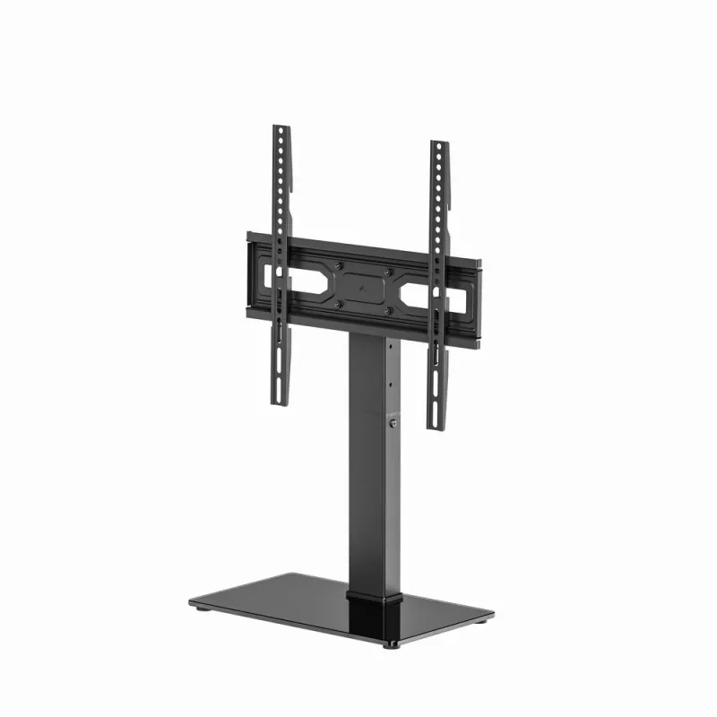 Grīdas TV statīvs GEMBIRD TVS-D65S-01 32–65 collu televizoriem, regulējams augstums, slīpums, VESA līdz 400x400, maks. slodze 40 kg