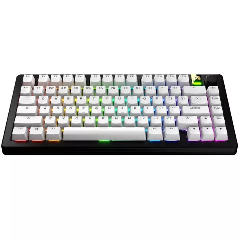 Keycaps GLORIOUS GPBT Basics PBT Dye-Sub Classic balta ANSI izkārtojums