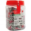 fischer sienas dībelis DUOPOWER 10x50 BigBox gaiši pelēks/sarkans 210 gab., atkārtoti aizverams (570550)