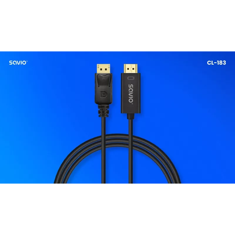 Kabelis Display Port uz HDMI 1,5m, CL-183 Savio SAVKABELCL-183