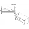 Cama PORTO bench/table 100x50x46 oak/Melns