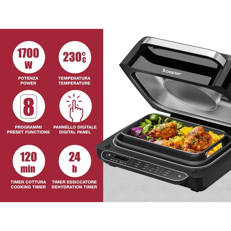 Elektriskā fritieris Beper P101FRI080 800W 2L – kompakta galda fritieris